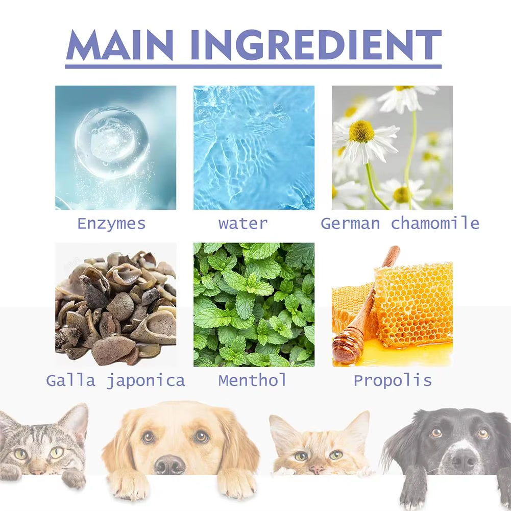 🐾 Pet Oral Spray – 30ml Bad Breath & Plaque Remover for Dogs & Cats