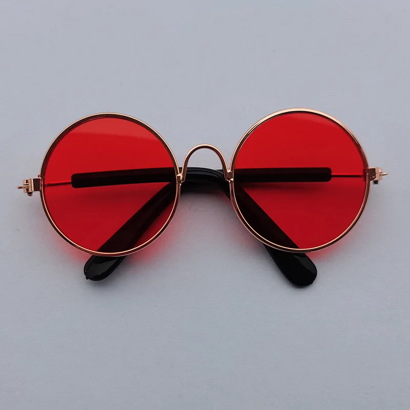 🐾 Vintage Round Cat & Dog Sunglasses – Stylish Reflective Eyewear for Petss
