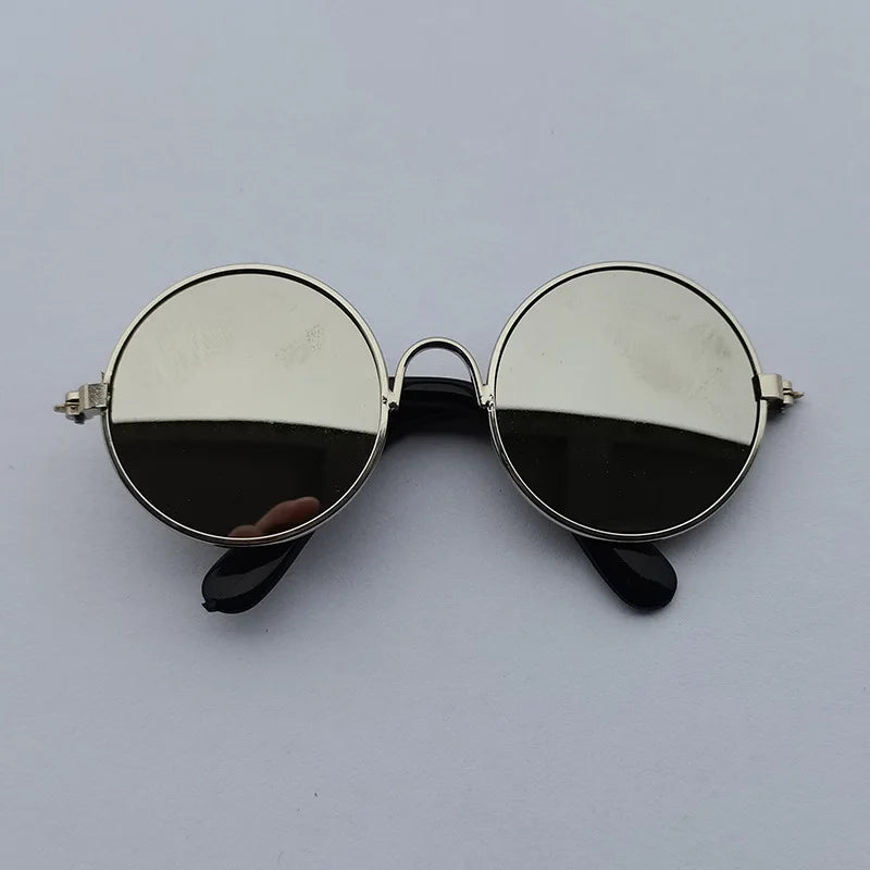 🐾 Vintage Round Cat & Dog Sunglasses – Stylish Reflective Eyewear for Petss
