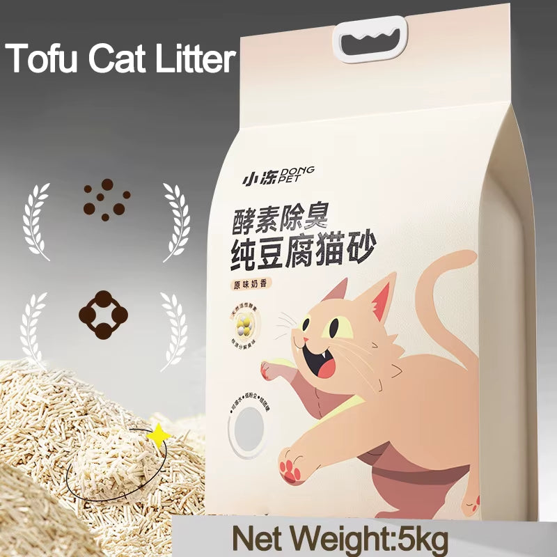 🐾 Tofu Cat Litter – Green Tea Flavored, Clumping, Low Dust & Non-Stick Formula