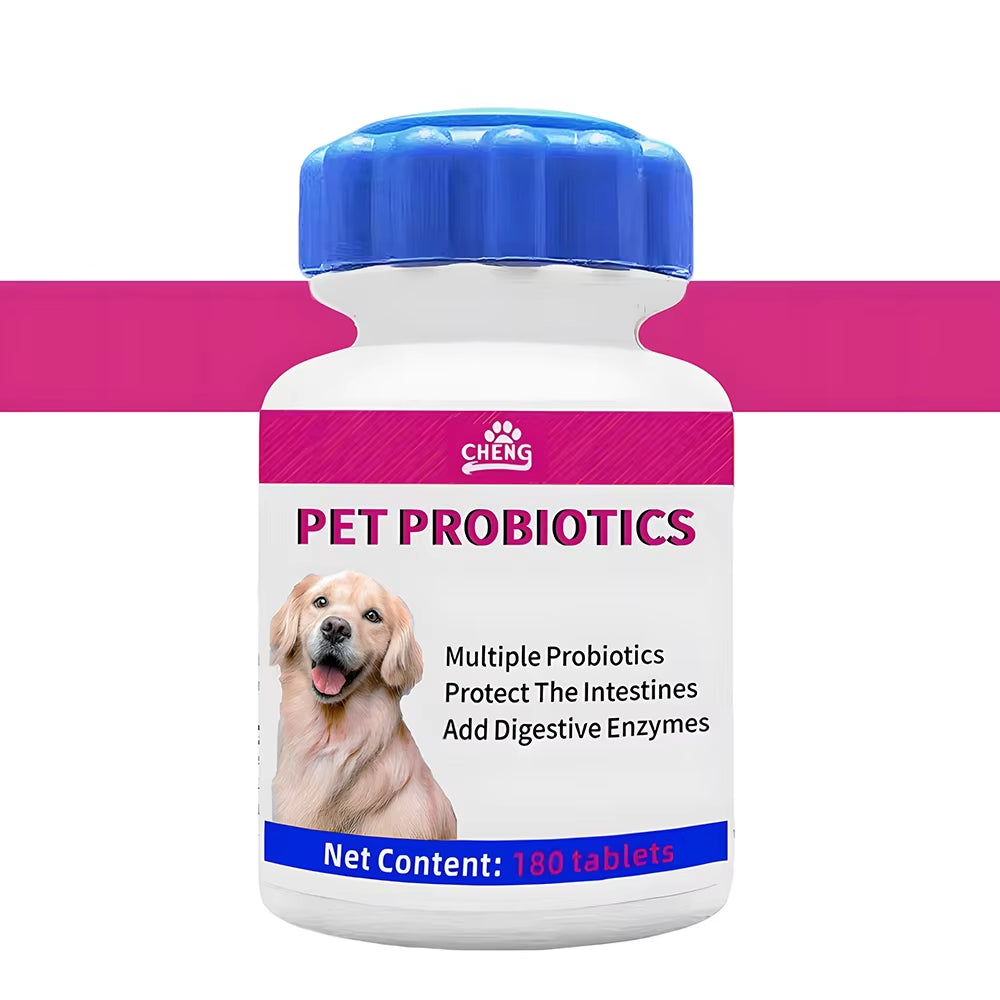 🐾 Digestive Health Probiotic Supplements – 180 Tablets for Dogs & Cats