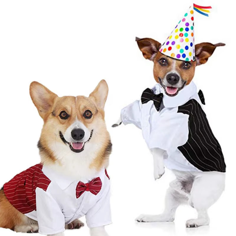 🐾 Elegant Dog Tuxedo Suit – Formal Wedding & Party Outfit for Small & Medium Dogs