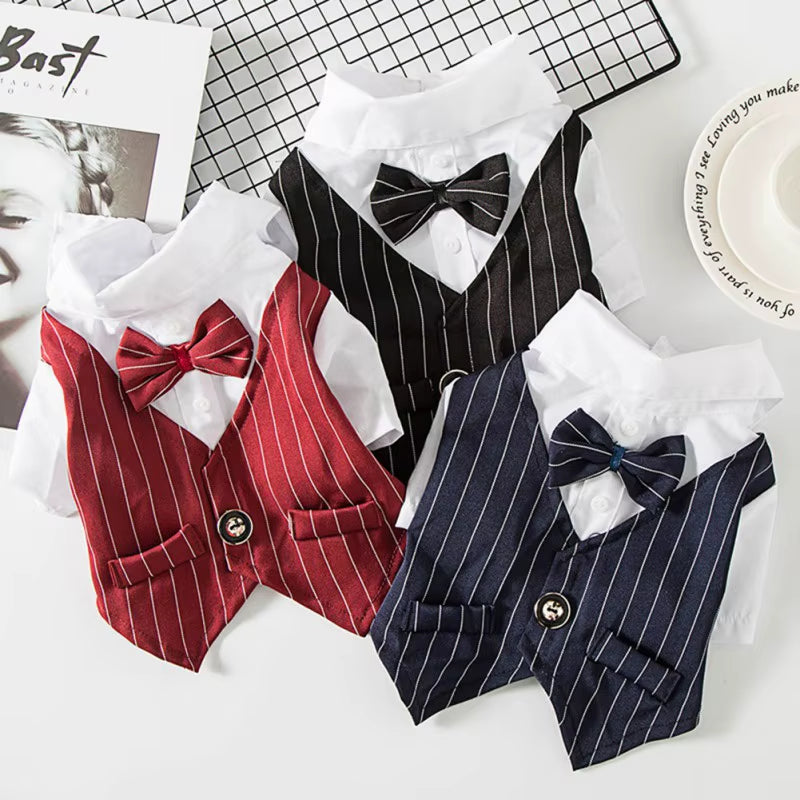 🐾 Elegant Dog Tuxedo Suit – Formal Wedding & Party Outfit for Small & Medium Dogs