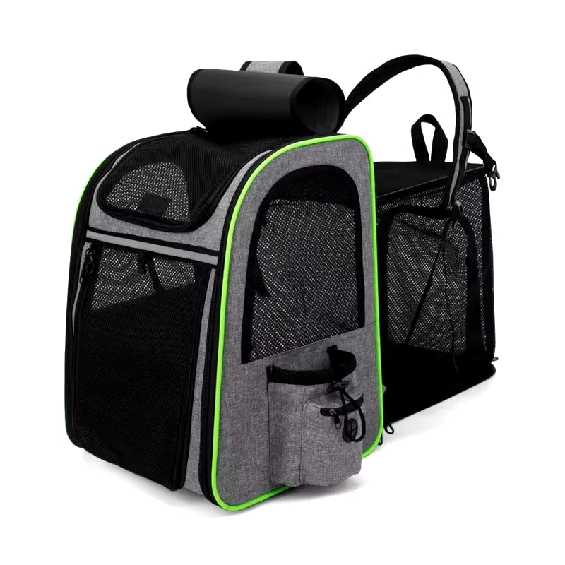 Luxury Expandable Pet Backpack - Stylish & Breathable Carrier for Cats & Small Dogs 🎒🐾