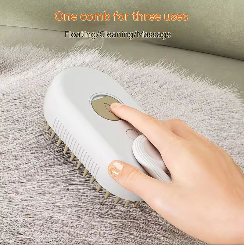 Electric Pet Spray Comb – 4-in-1 Grooming & Massage Brush for Cats & Dogs