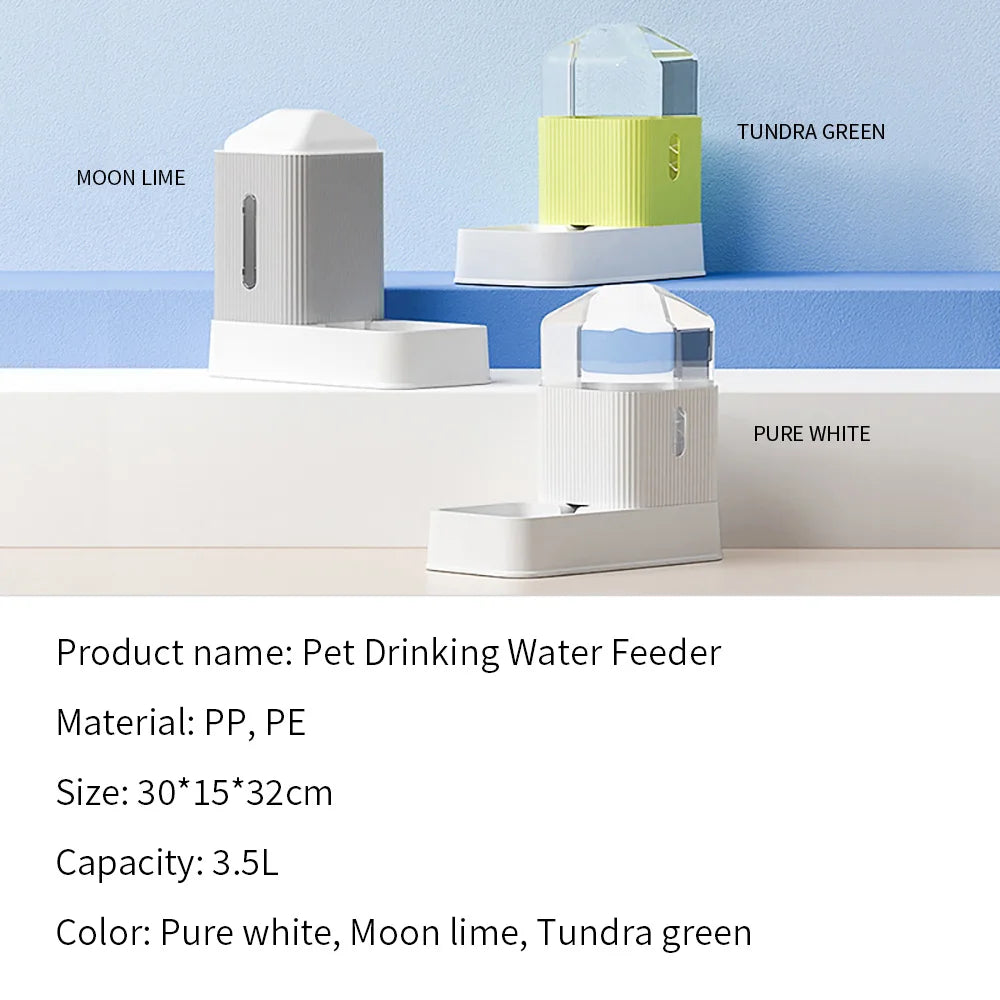 🐾 Automatic Pet Feeder & Water Dispenser – 3.5L Large Capacity for Cats & Dogs