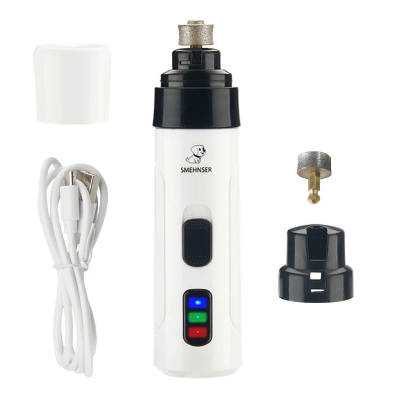 🐾 Rechargeable Dog Nail Grinder – Quiet, Safe & Professional Pet Nail Trimmer