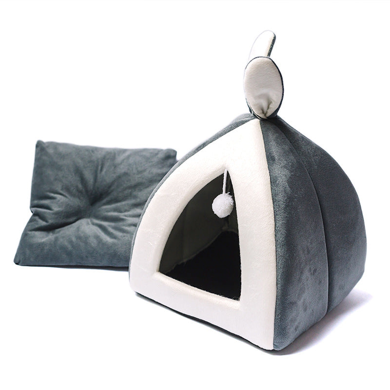 🐾 Elegant Cat Villa & Small Dog Bed Kennel – Stylish & Cozy Enclosed Pet Retreat