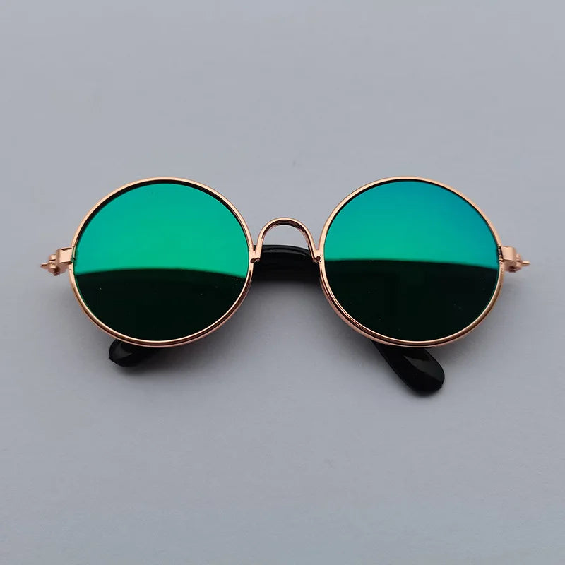 🐾 Vintage Round Cat & Dog Sunglasses – Stylish Reflective Eyewear for Petss