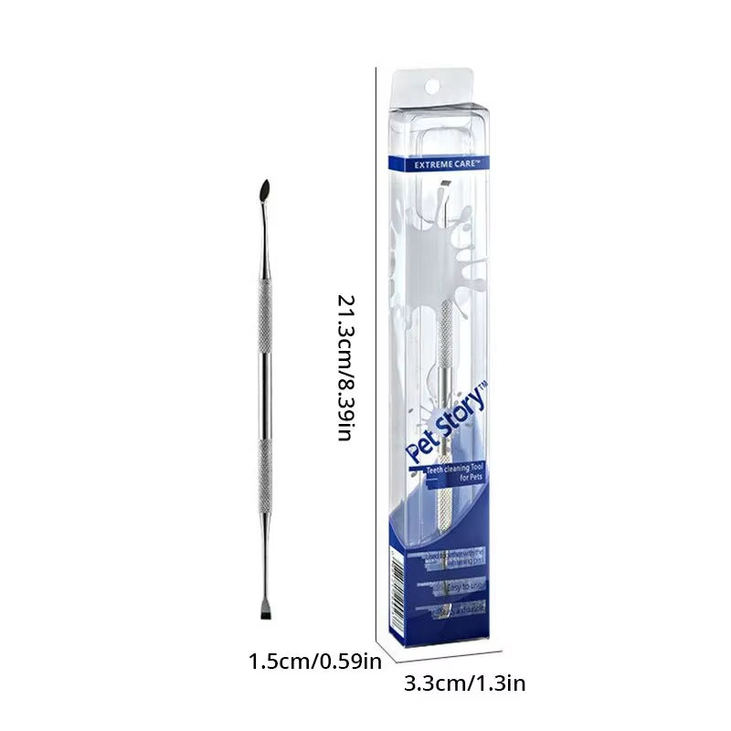 🐾 Stainless Steel Pet Dental Cleaning Tool – Tartar Remover & Breath Freshener for Dogs & Cats