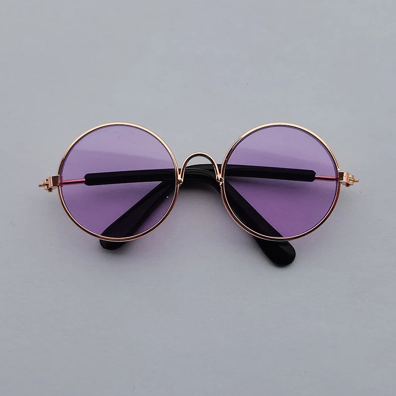 🐾 Vintage Round Cat & Dog Sunglasses – Stylish Reflective Eyewear for Petss