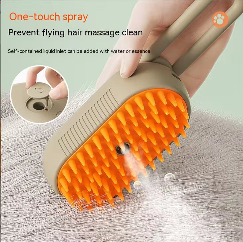 Electric Pet Spray Comb – 4-in-1 Grooming & Massage Brush for Cats & Dogs