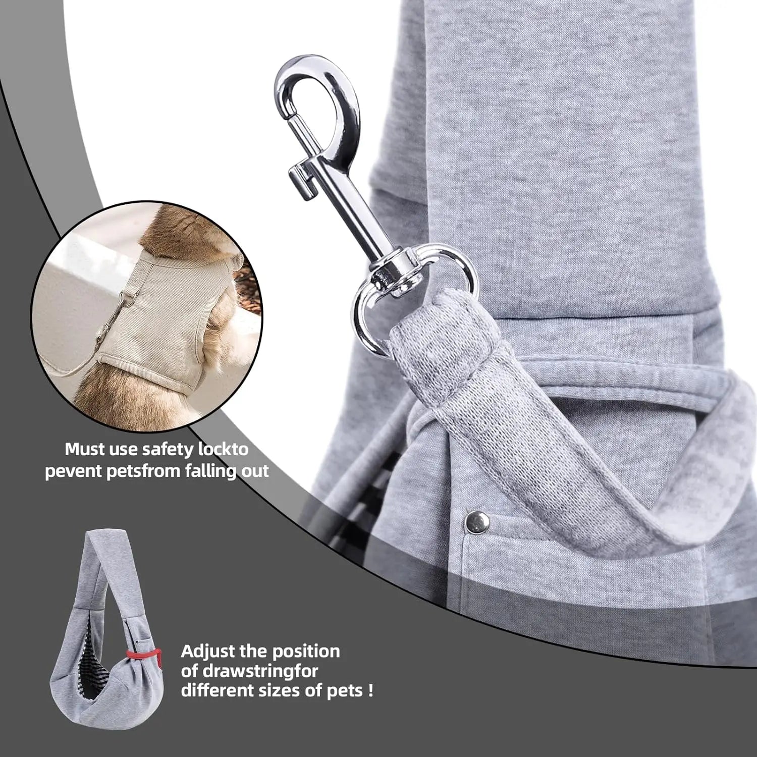 🐾 Cotton Comfortable Pet Sling Bag – Crossbody Shoulder Carrier for Small Dogs & Cats