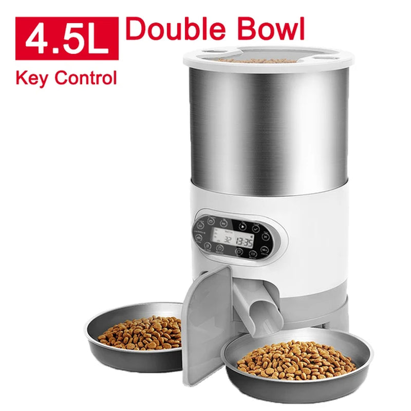 🐾 Smart Cat Feeder with APP Control – Automatic Double Meal Dispenser for Cats & Dogs