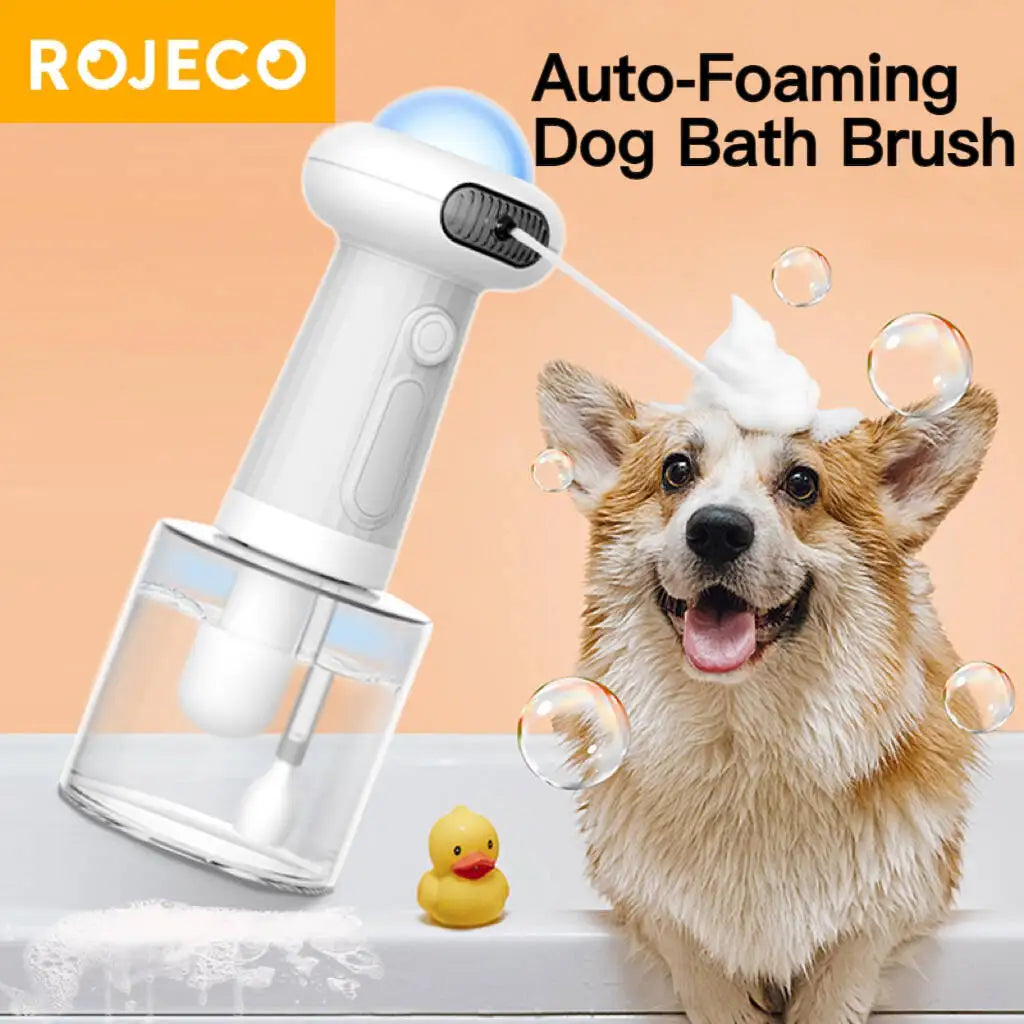 ROJECO Automatic Foam Maker – Smart Pet Soap Dispenser for Effortless Bathing! 🛁🐶🐱