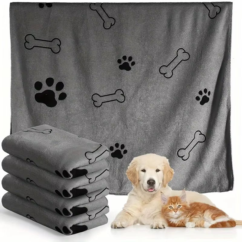 🐾 Quick-Drying Microfiber Pet Towel – Super Absorbent Bath & Grooming Towel for Dogs & Cats