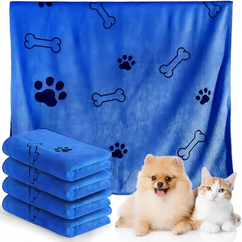 🐾 Quick-Drying Microfiber Pet Towel – Super Absorbent Bath & Grooming Towel for Dogs & Cats