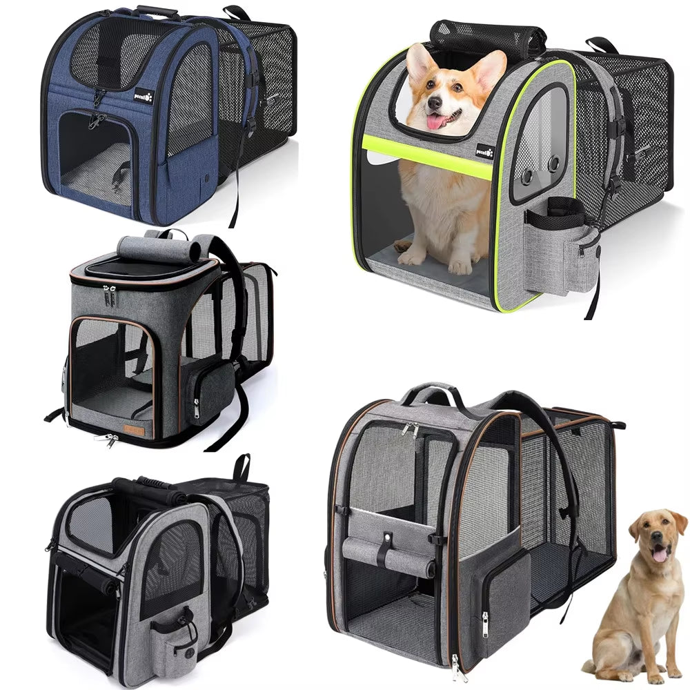 Luxury Expandable Pet Backpack - Stylish & Breathable Carrier for Cats & Small Dogs 🎒🐾