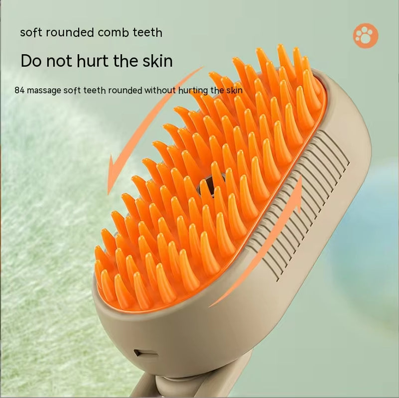Electric Pet Spray Comb – 4-in-1 Grooming & Massage Brush for Cats & Dogs