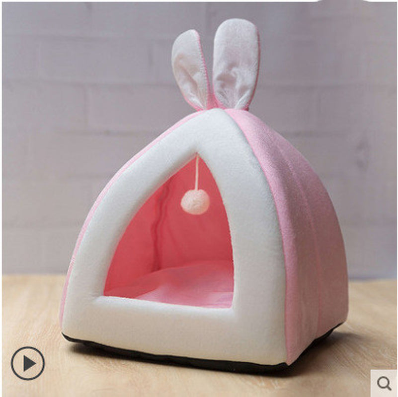 🐾 Elegant Cat Villa & Small Dog Bed Kennel – Stylish & Cozy Enclosed Pet Retreat