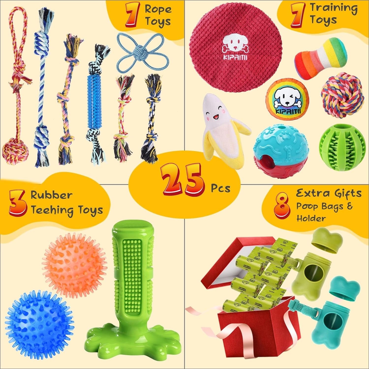 🐶 25-Pack Puppy Dog Toy Set – The Ultimate Chew, Teething & Play Bundle!