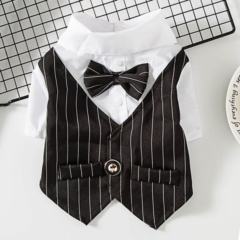 🐾 Elegant Dog Tuxedo Suit – Formal Wedding & Party Outfit for Small & Medium Dogs