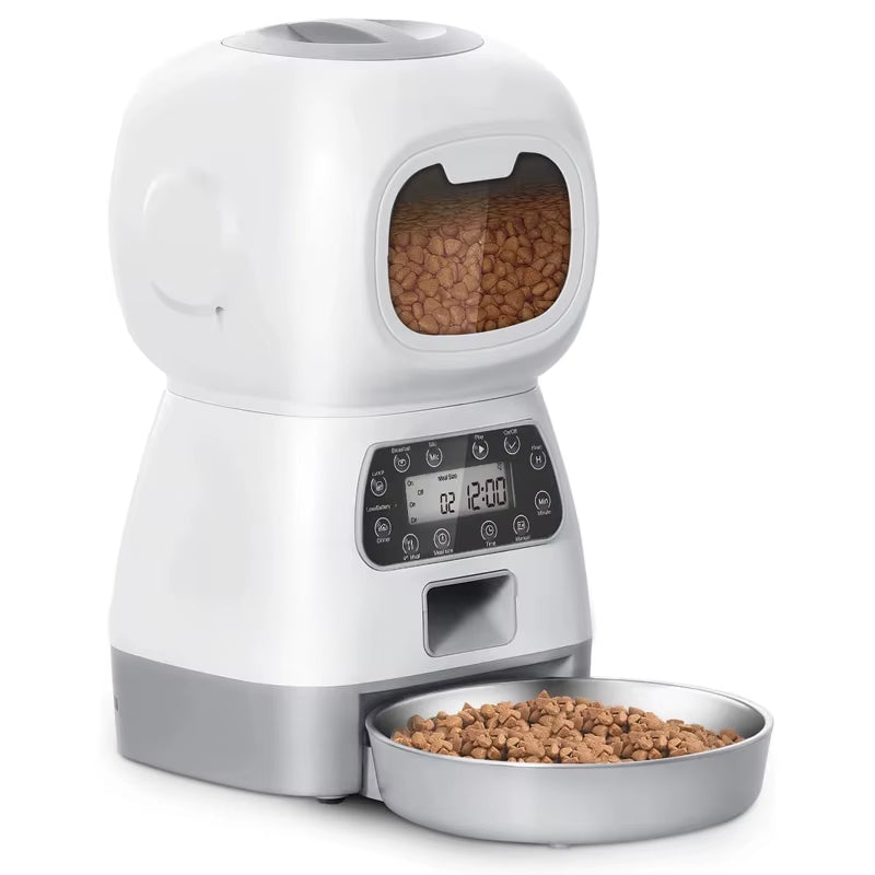 🐾 3.5L Programmable Automatic Pet Feeder – Smart Meal Scheduling & Portion Control for Cats & Dogs